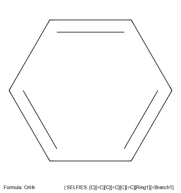 Benzene molecule from SELFIES